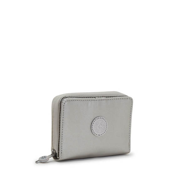 Portfele Kipling Money Love Metallic Small Srebrne | PL 1418PJ